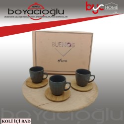 BUENOS ŞURA BAMBU TBK 6LI KAHVE FİNCAN TK