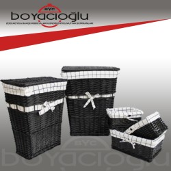 SEVER SVR-10012 HASIR ÇAMAŞIR SEPETİ 5Lİ