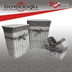 SEVER SVR-10014 HASIR ÇAMAŞIR SEPETİ 5Lİ