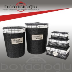 SEVER SVR-20670 HASIR ÇAMAŞIR SEPETİ 5Lİ