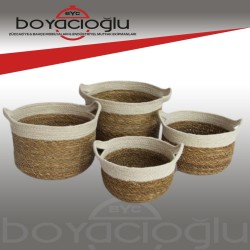 SEVER SVR-7335 4LÜ HASIR ÇAMAŞIR SEPETİ