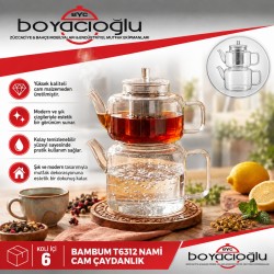 BAMBUM T6312 NAMİ CAM ÇAYDANLIK