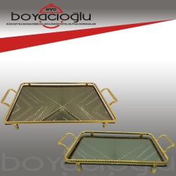 TAY3673 EBRULİ ORTA KARE TEPSİ