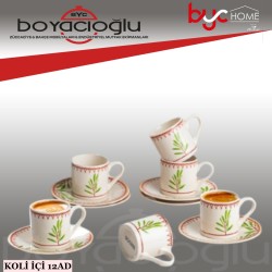 PORSİMA TE-208 FLORES 6LI KAHVE FİNCAN TK.