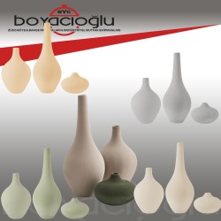 ARTEMİS 3LÜ OBJE VAZO SETİ 10CM-22CM-35CM