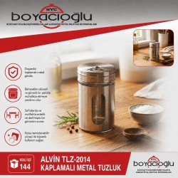 ALVİN TLZ-2014 KAPLAMALI METAL TUZLUK