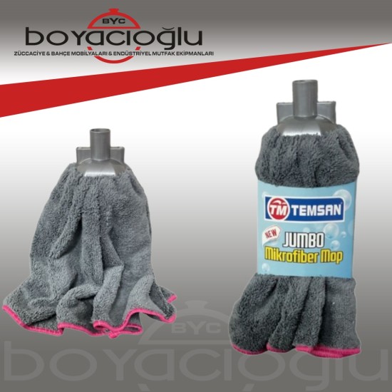 TEMSAN TM-072 JUMBO MİKROFİBER MOP GRİ TEMSAN TM-072 JUMBO MİKROFİBER MOP GRİ