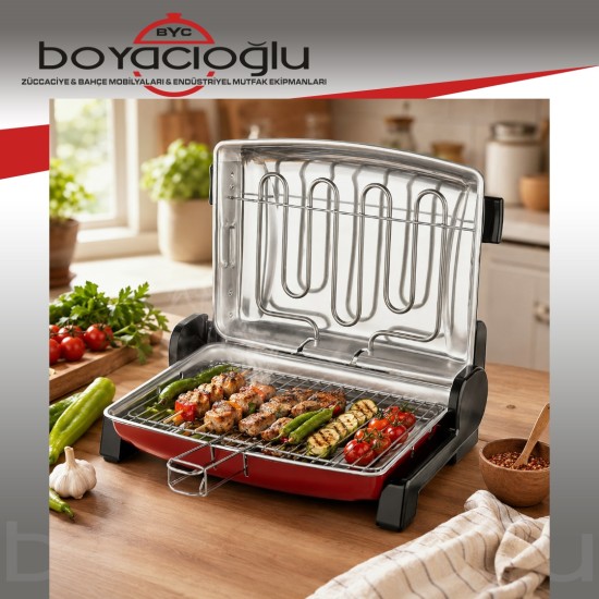 TANER 1707 KEBAPÇI XXL ÇİFT TELLİ ELEKTRİKLİ IZGARA 44X27