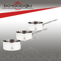 TOGO-607 ÇELİK KAÇEROLA SET TEL KULP 12-16-18
