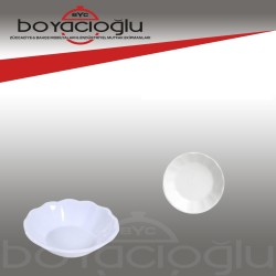 TRİA-104S  LÜX KALIN MELAMİN ACEM BEYAZ ÇAY TABAK