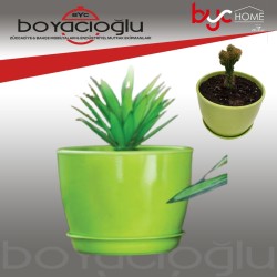 SK703 MELAMİN SAKSI TABAKLI 13.5X10 CM