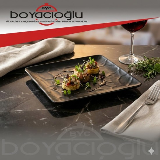 TRIA-TR348 PORELIN ROLYEFLI KARE SERVİS 22CM