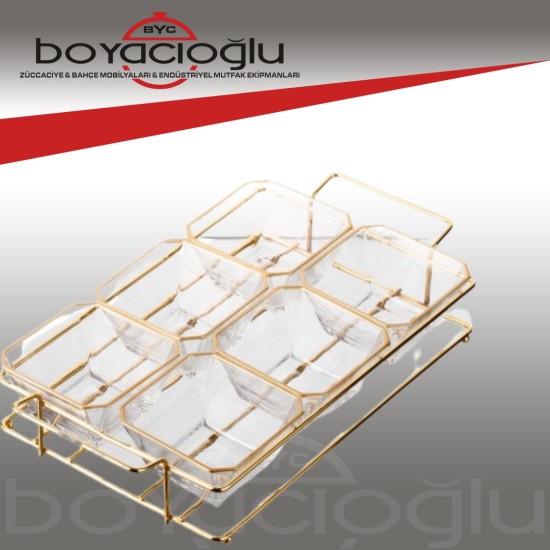 TWİNKLE CAM METAL 6LI KAHVALTILIK SUNUMLUK TWİNKLE CAM METAL 6LI KAHVALTILIK SUNUMLUK