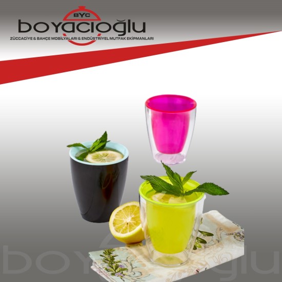 URVE 3107 ÇİFT CİDARLI EL YAKMAZ BARDAK