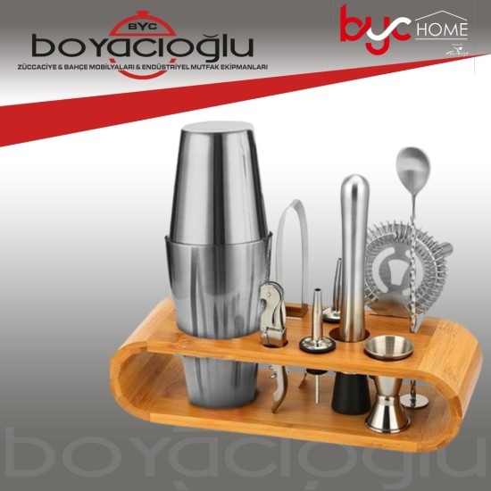 VOSCO VB-KB10 SHAKER KOKTEYL SET 10PRÇ VOSCO VB-KB10 SHAKER KOKTEYL SET 10PRÇ
