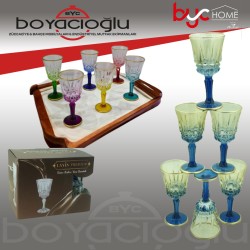WARDY-28974 LAVİN 6LI KAHVE YANI BARDAK