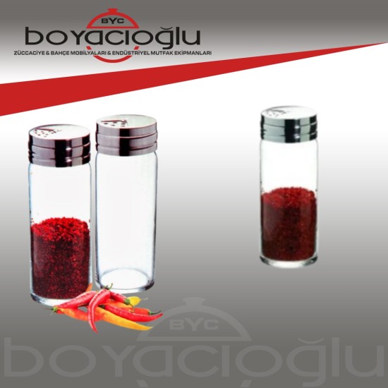YAKUT-10208 METAL KAPAK UZUN CAM TUZLUK 120ML YAKUT-10208 METAL KAPAK UZUN CAM TUZLUK 120ML