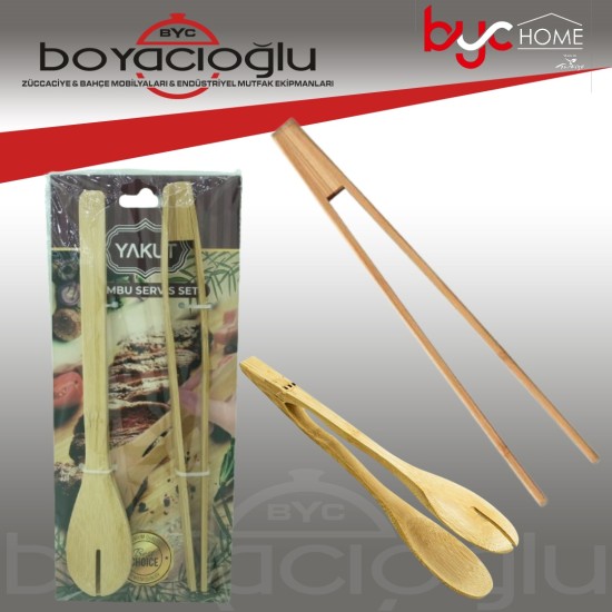 YAKUT-10550 BAMBU AHŞAP MAŞA SET 2Lİ YAKUT-10550 BAMBU AHŞAP MAŞA SET 2Lİ