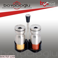 YAKUT-10760 METAL 2Lİ TUZLUK BAHARATLIK