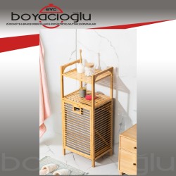 YCK-452 RAFLI BAMBU KİRLİ SEPETİ