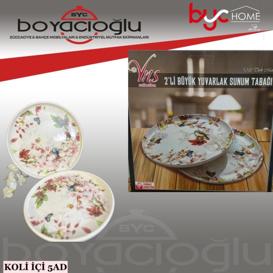 YNS 9901033 DIGITAL 2Lİ BÜYÜK SUNUM TABAK 26CM