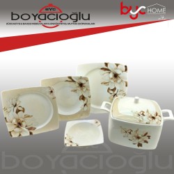 GÜRAL GRL88KYT72150 88 PRÇ KARE YEMEK TAKIMI