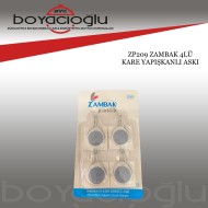 ZP209 ZAMBAK KARE 4LÜ YAPIŞKANLI ASKI