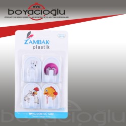 ZP234 ZAMBAK OVAL DÖRTLÜ YAPIŞKAN ASKI