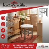 ZP284 ZAMBAK BANYO TABURESİ YUVARLAK