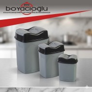 ZP429 ZAMBAK HİPPO KLİK ÇÖP KOVASI 4NO 30LT