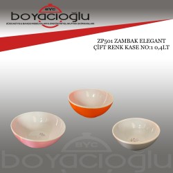 ZP501 ZAMBAK ELEGANT ÇİFT RENK KASE NO:1 0,4LT