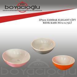 ZP502 ZAMBAK ELEGANT ÇİFT RENK KASE NO:2 0,75LT