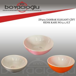 ZP503 ZAMBAK ELEGANT ÇİFT RENK KASE NO:3 1,7LT