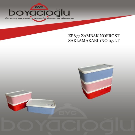 ZP677 ZAMBAK NOFROST SAKLAMAKABI 1NO 0,7LT ZP677 ZAMBAK NOFROST SAKLAMAKABI 1NO 0,7LT