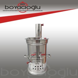 KÖMÜRLÜ SEMAVER ÇİFT MUSLUKLU 5LT