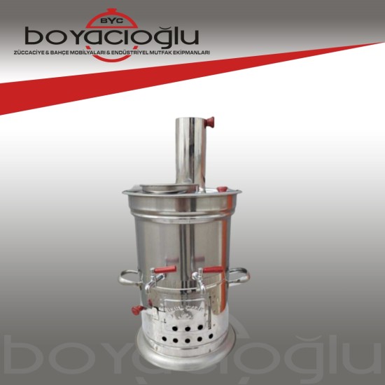 KÖMÜRLÜ SEMAVER ÇİFT MUSLUKLU 5LT KÖMÜRLÜ SEMAVER ÇİFT MUSLUKLU 5LT