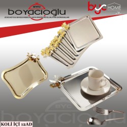 ZTP-8042 KELEBEKLİ METAL SUNUM TEPSİSİ